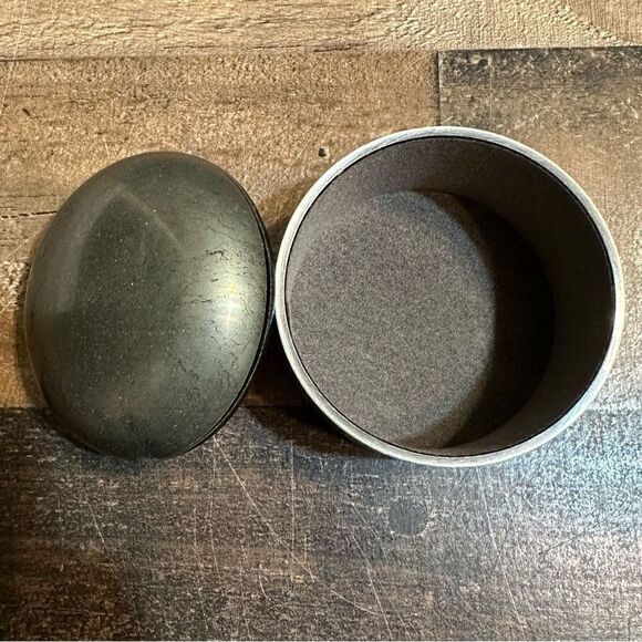 Kendra Scott Mini Dome Box - Variegated Pyrite/Antique Silver - Picture 2 of 4